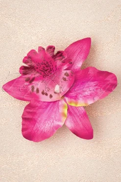 Discount Topvintage Boutique Collection Tropical Vibes Haarbloemclip In Roze
