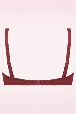 Shop TC Beach Twisted Bikinitop In Donkerrood