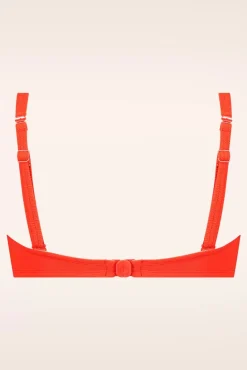 Online TC Beach Twisted Bikinitop In Zomers Rood