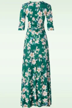 Flash Sale Vintage Chic for Topvintage Valentina Flower Maxi Jurk In Groen