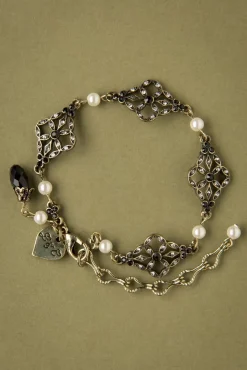 Store Lovely Victoriaanse Filigraan Armband In Zwart