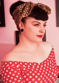 Store ZaZoo Vintage Retro Haarsjaal In Luipaardprint