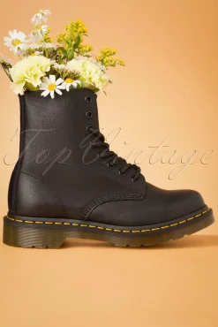New Dr. Martens 1460 Virginia Enkellaarzen In Zwart