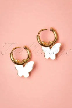 Sale Day&Eve by Go Dutch Label Vlinder Parel Oorbellen In Goud