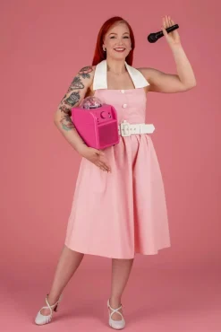 Sale Collectif Clothing Waverly Swing Jurk In Roze