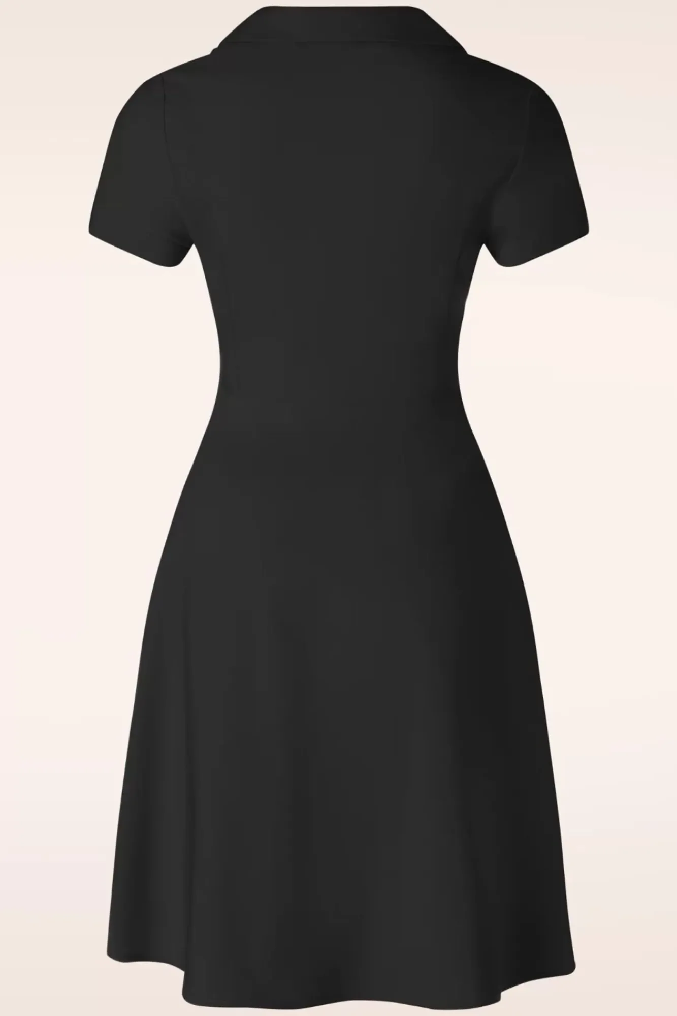 New Banned Retro Wonder Fit And Flare Swing Jurk In Zwart